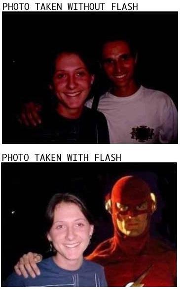 With and Without Flash